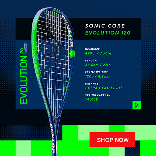 A Review of the Dunlop Sonic Core Evolution 120 Squash Racquet A Review of the Dunlop Sonic Core Evolution 120 Squash Racquet